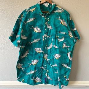 Columbia Vintage Fish Button Down Shirt